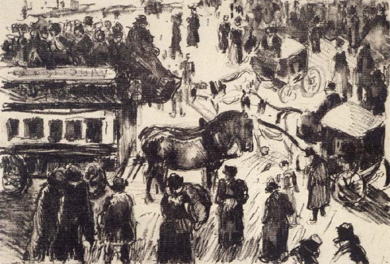 Camille Pissarro Place du Havre,Paris China oil painting art